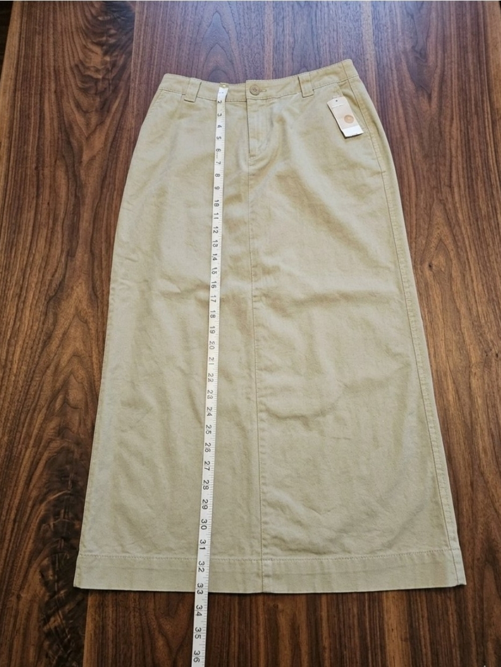 Vintage Style GAP Beige Chino Maxi Skirt - SIZE 1